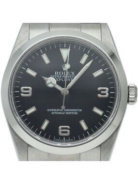 Rolex Explorer 1 SS Watch Black
